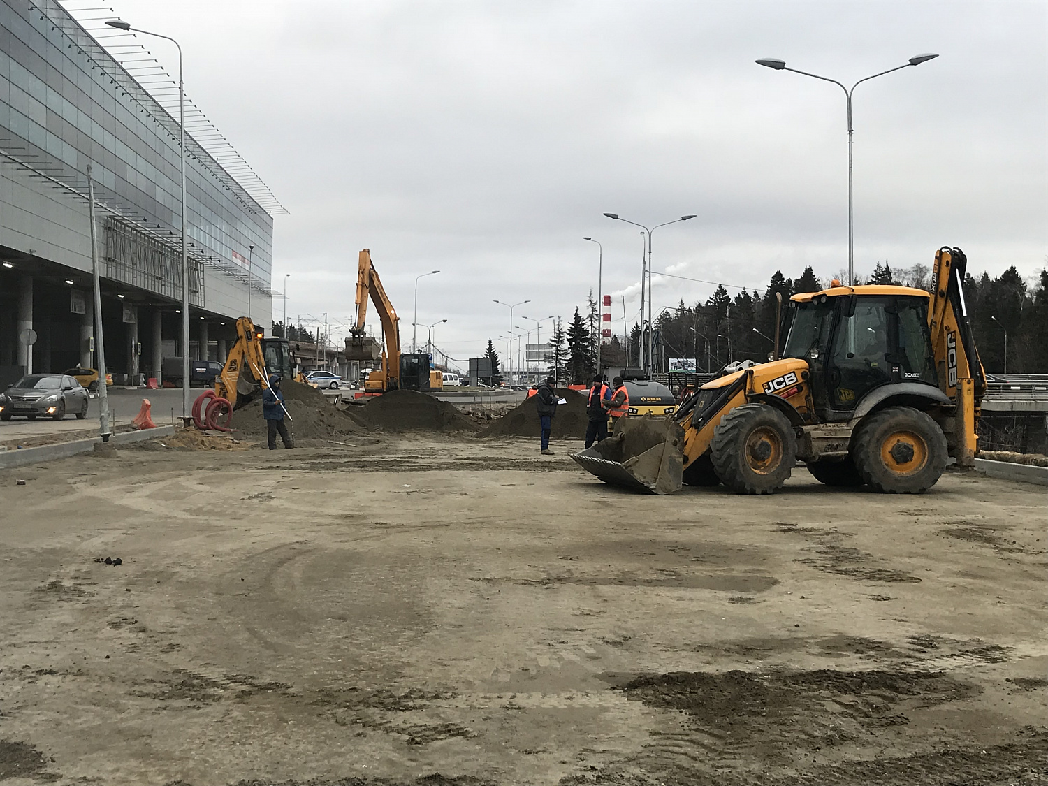 Реконструкция ливневой канализации и устройство парковки в Шереметьево